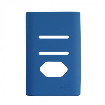 Placa p/ 2 Interruptores + Tomada 4x2 - Novara Azul Fosco